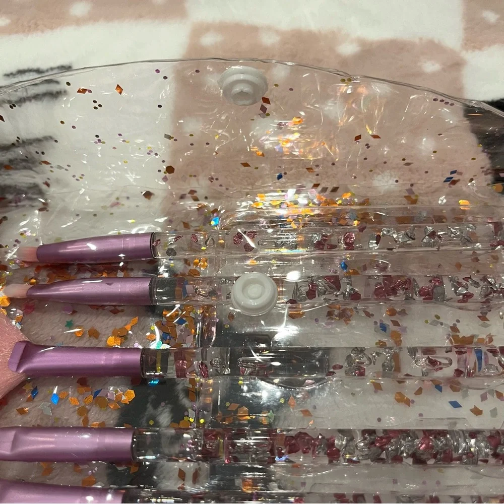 Pink Glitter Brush Set